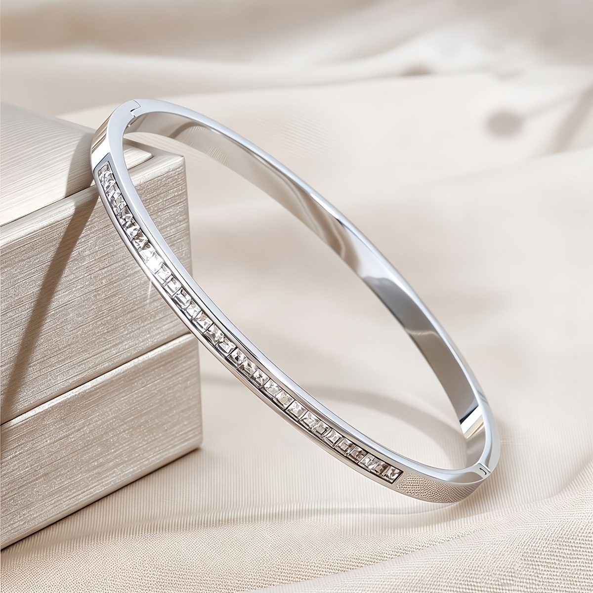 3pcs Unisex Minimalist Bracelet Set, Smooth Finish